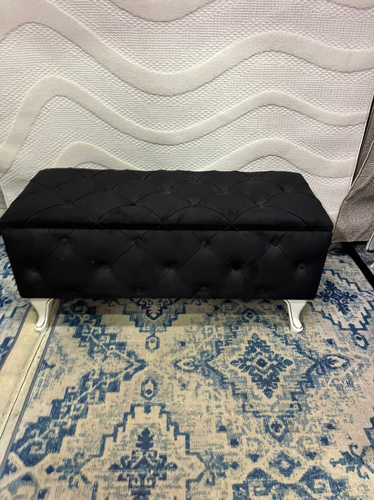 Banquette Coffre Capitonnée/noir
