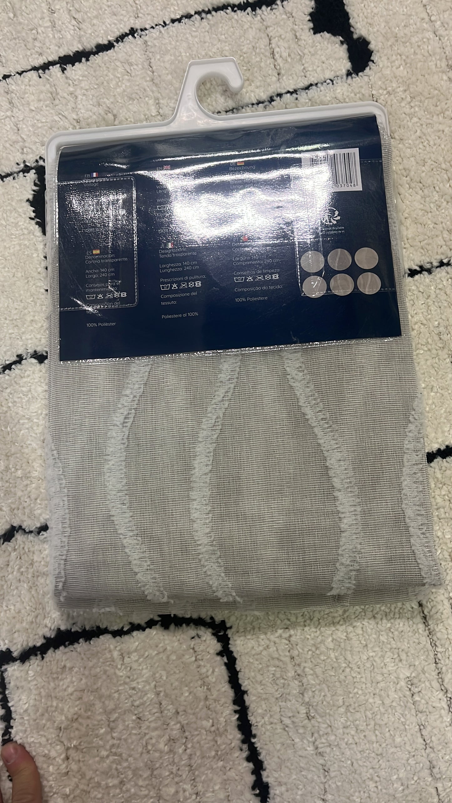 2 panneaux voilages 140/260cm