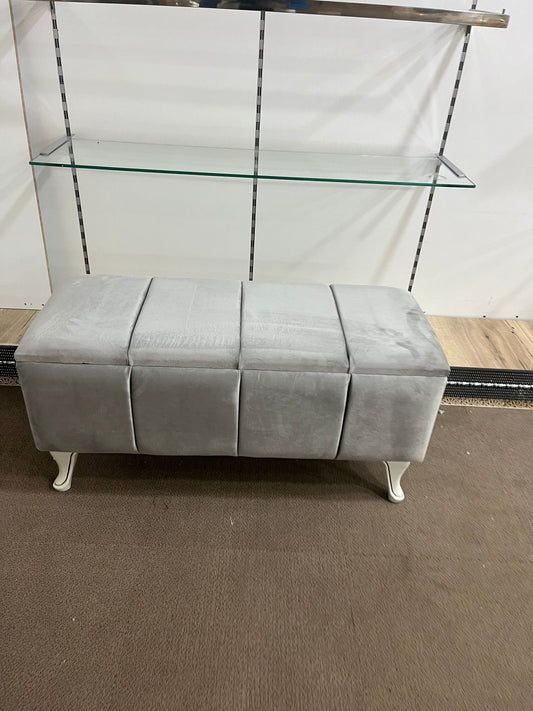 Banquette Coffre Capitonnée/gris