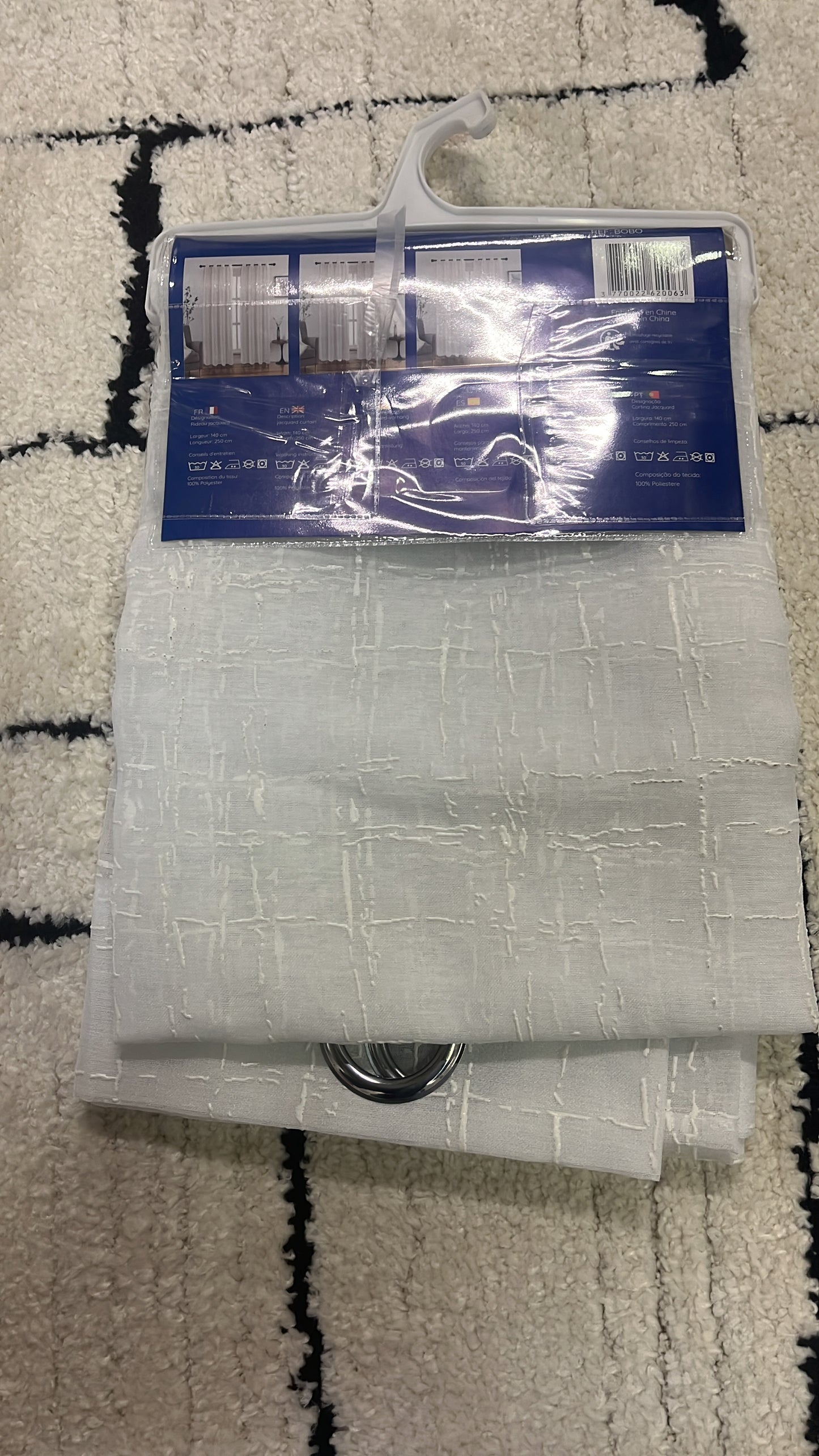 2 panneaux voilages 140/260cm