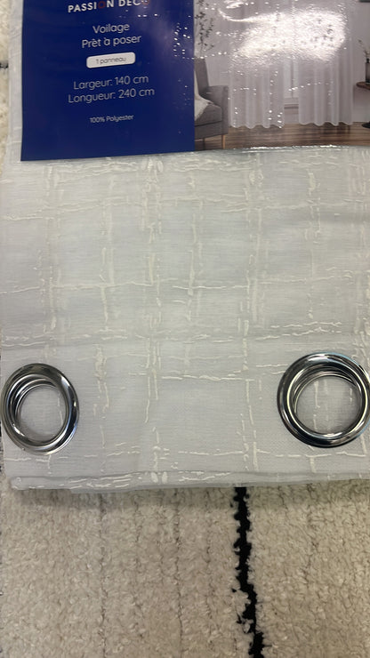 2 panneaux voilages 140/260cm