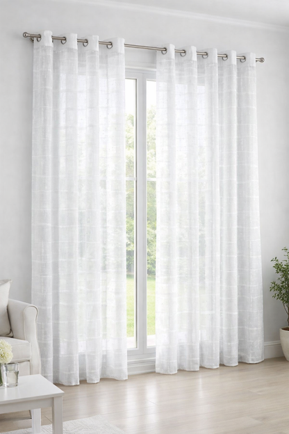 2 panneaux voilages 140/260cm