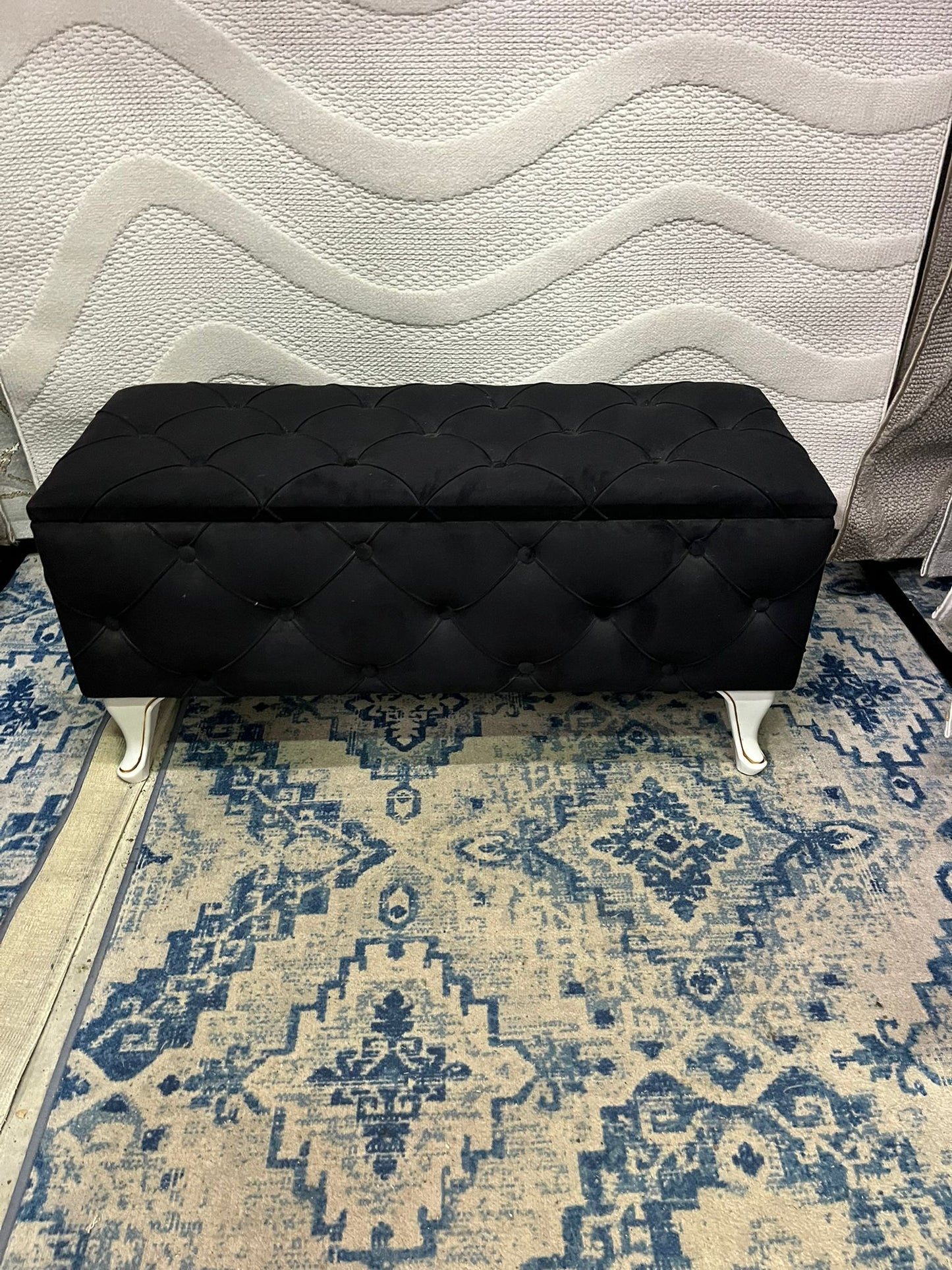 Banquette Coffre Capitonnée/noir