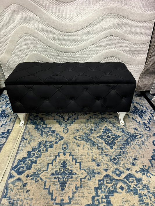 Banquette Coffre Capitonnée/noir