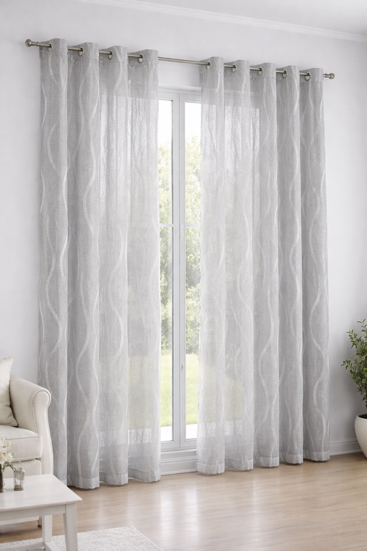 2 panneaux voilages 140/260cm