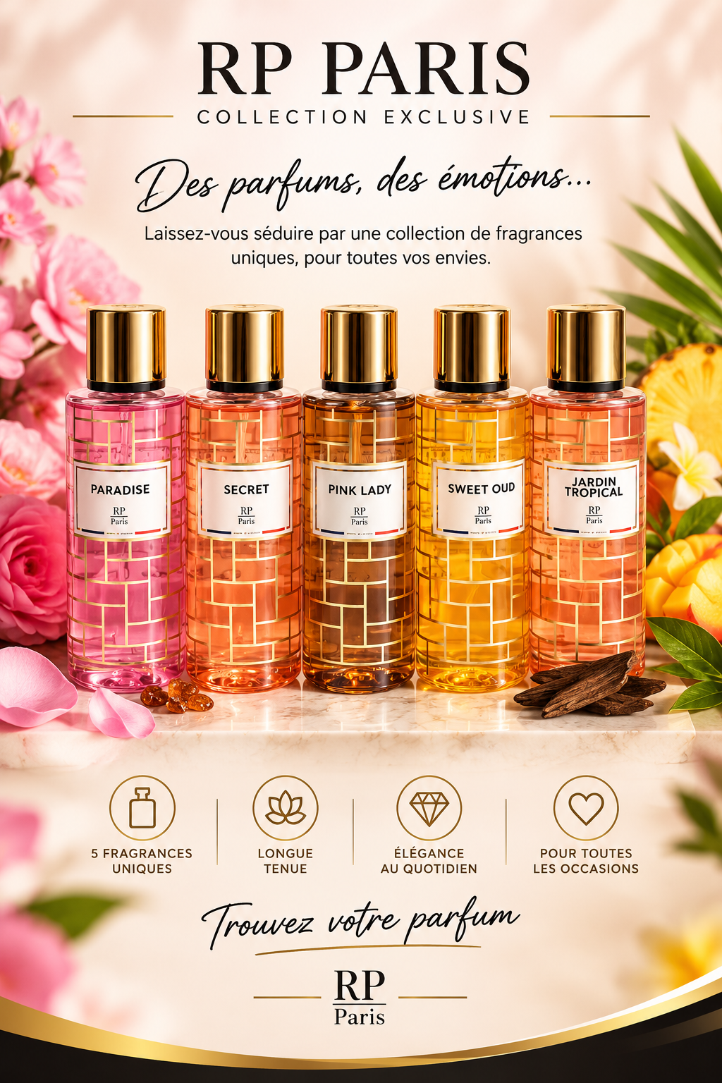 5 Brumes mixtes RP Paris 250ml