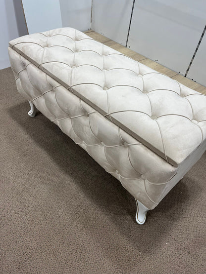 Banquette Coffre Capitonnée/beige
