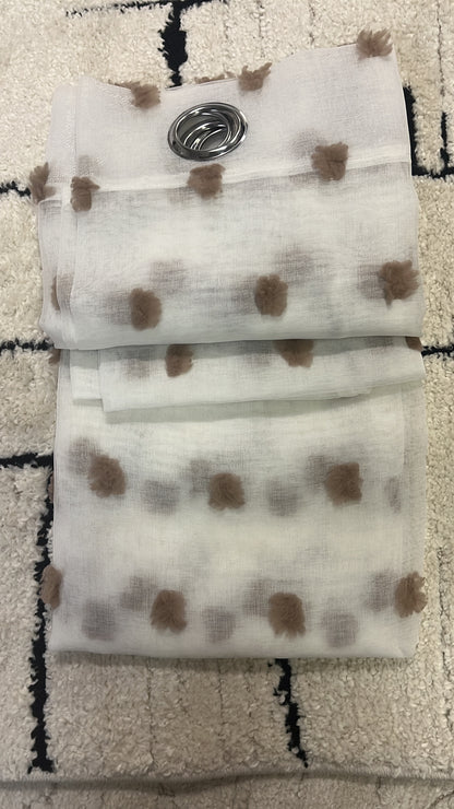 2 panneaux voilages 140/260cm