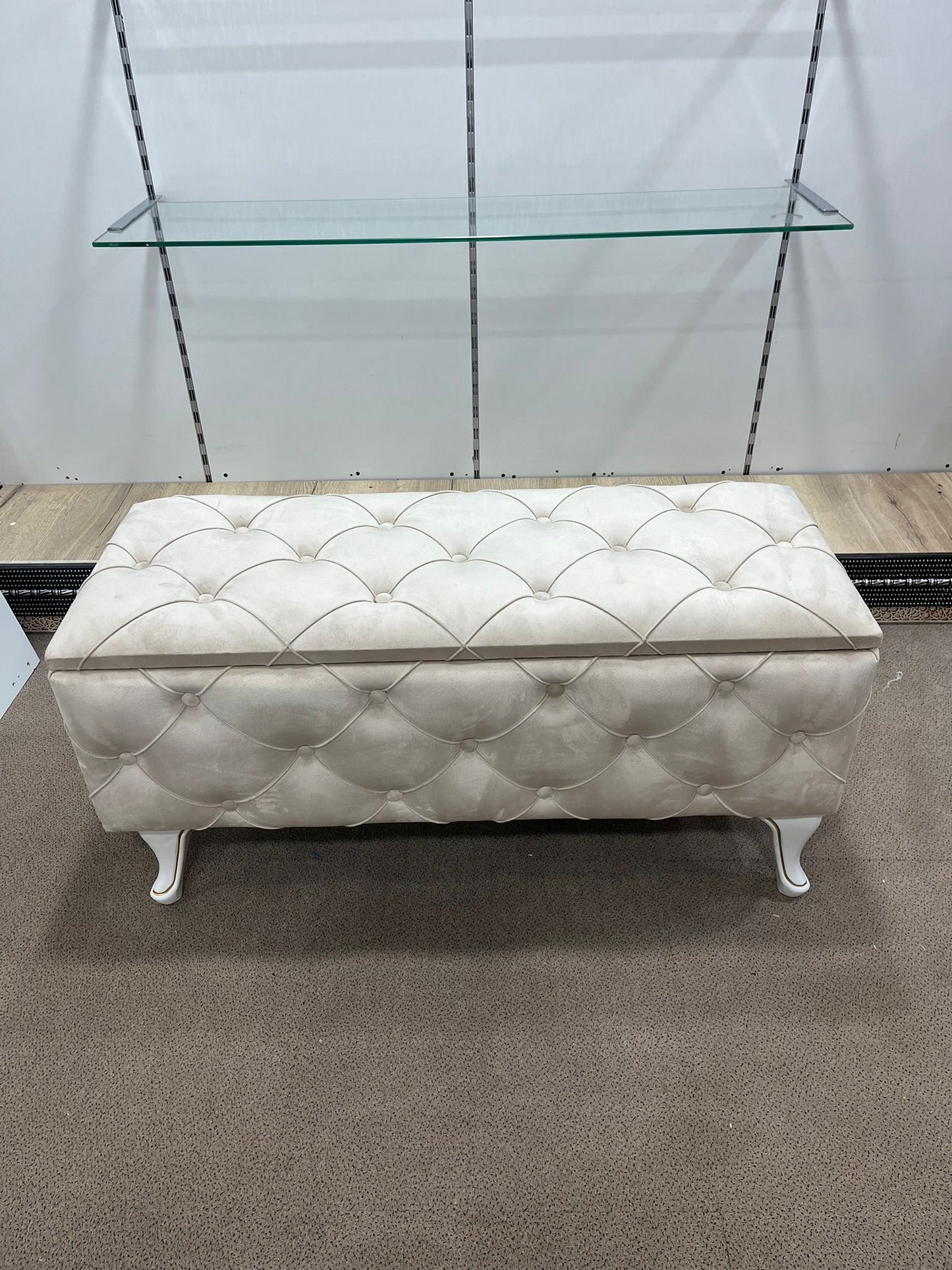 Banquette Coffre Capitonnée/beige