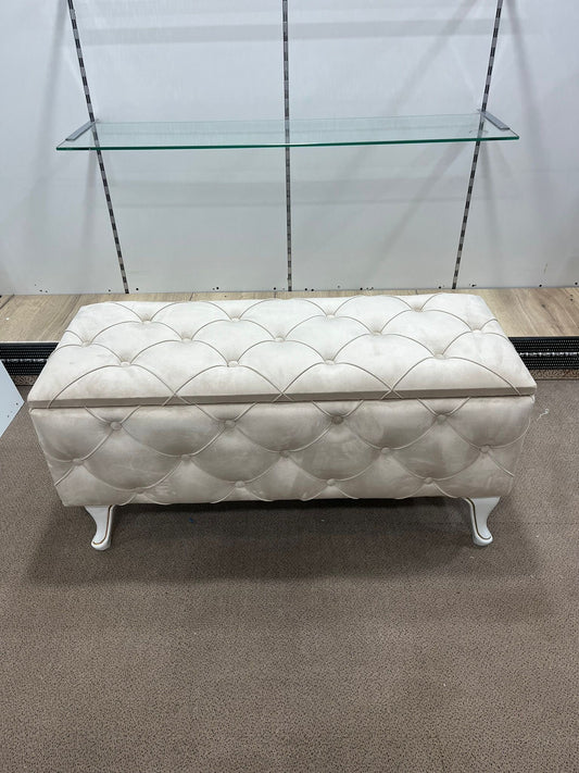 Banquette Coffre Capitonnée/beige