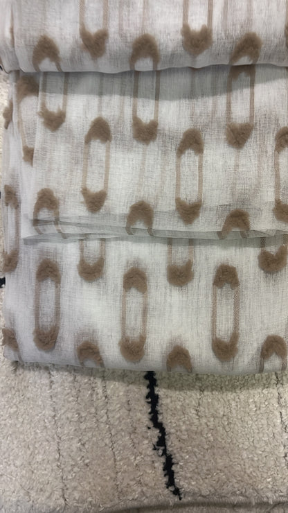 2 panneaux voilages 140/260cm