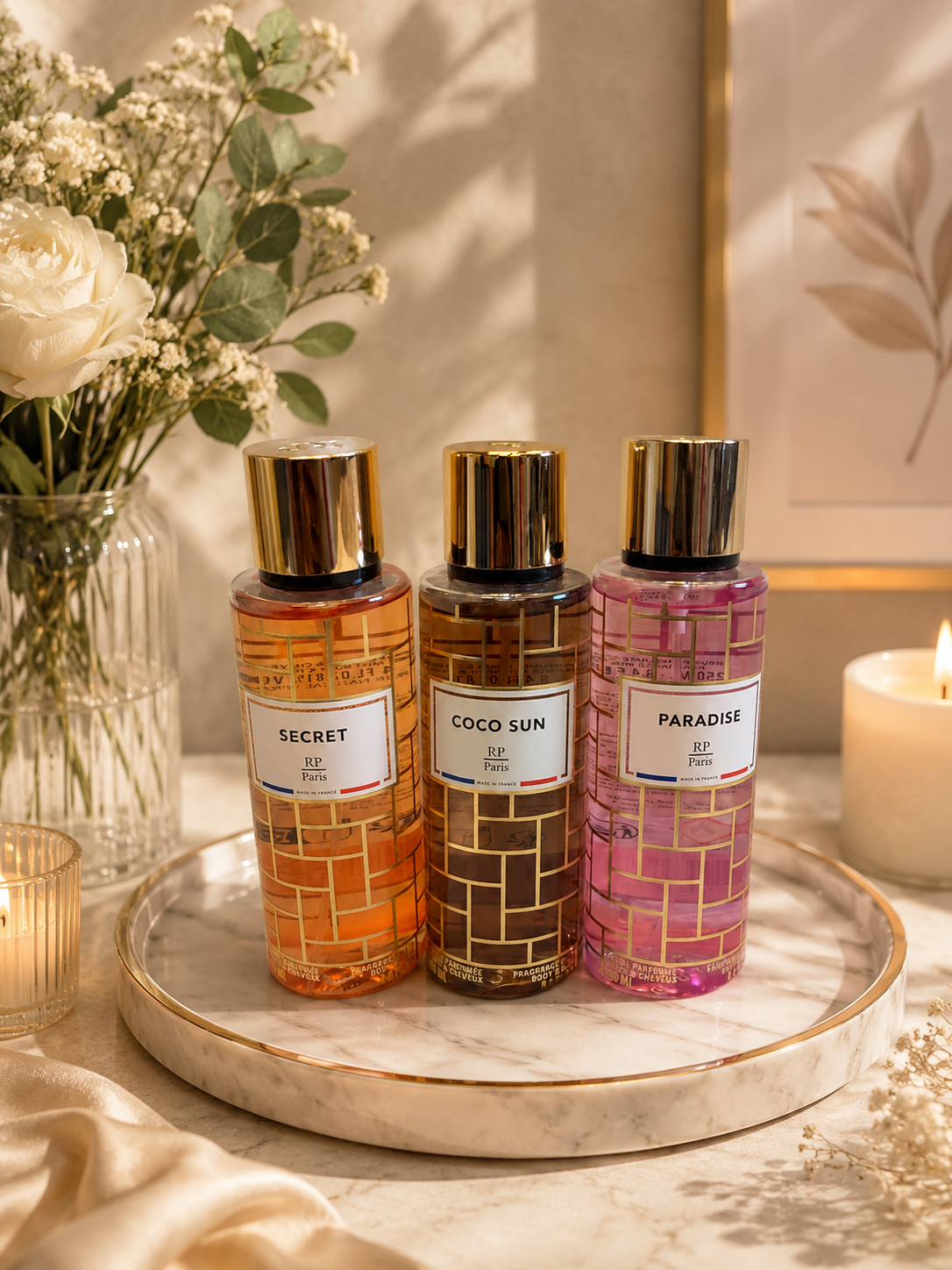 3 Brumes RP Paris Mixtes(paradise,secret,coco sun)