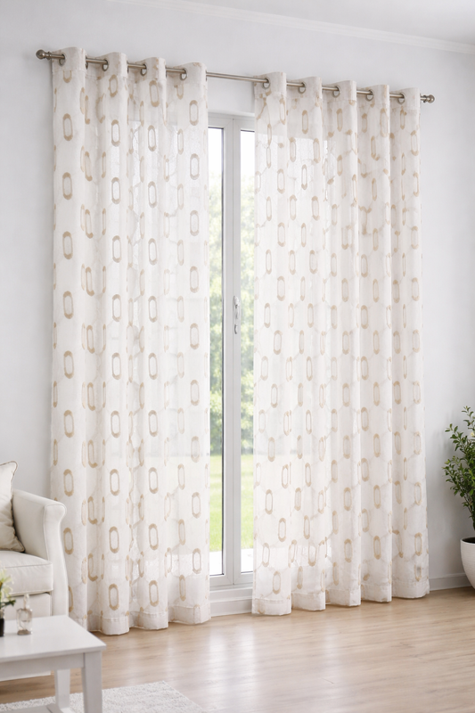 2 panneaux voilages 140/260cm