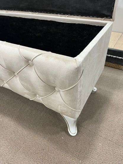 Banquette Coffre Capitonnée/beige