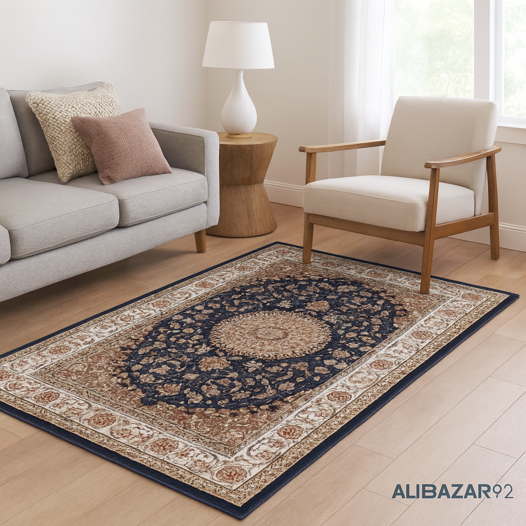 Tapis Dubaï bleu