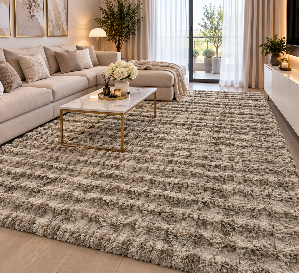 Tapis Bubble beige