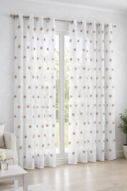 2 panneaux voilages 140/260cm