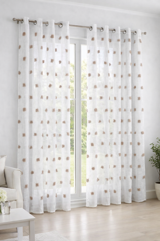 2 panneaux voilages 140/260cm