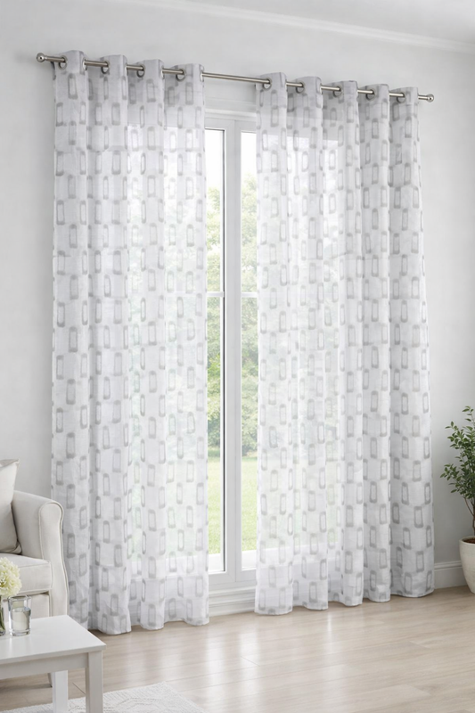 2 panneaux voilages 140/260cm