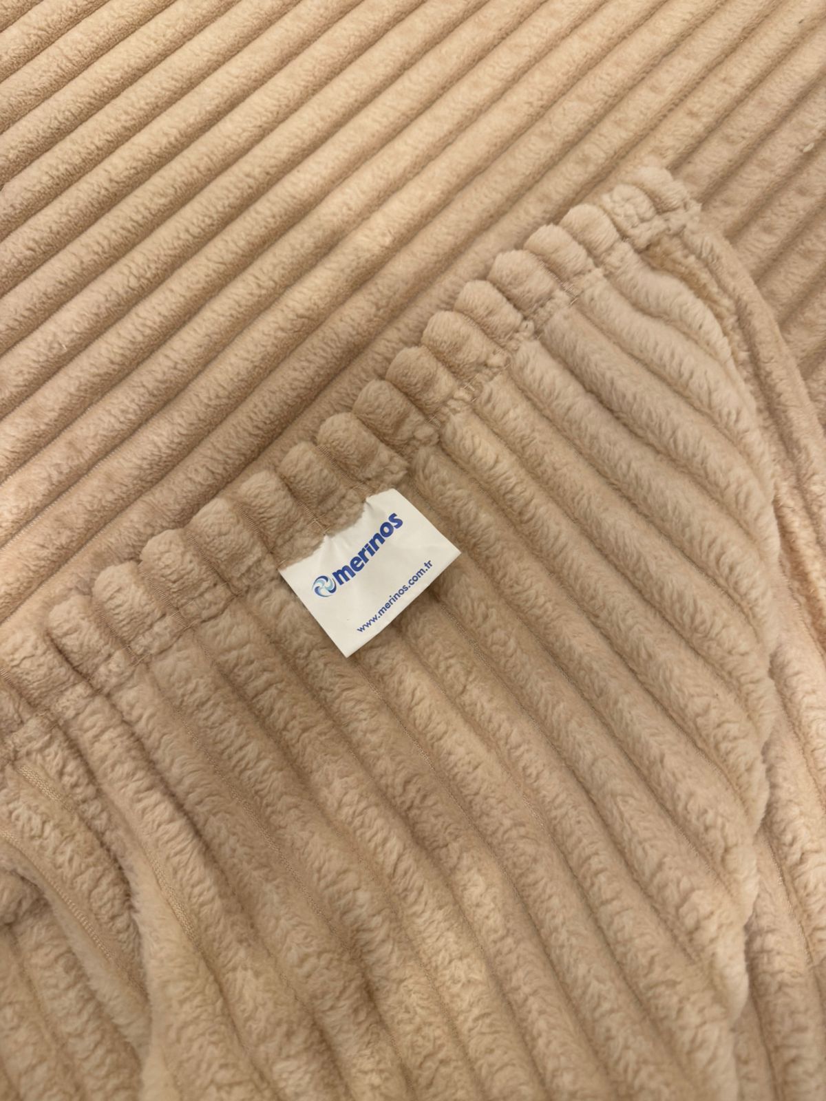 couverture beige 220/240CM avec 2 taies d d'oreiller