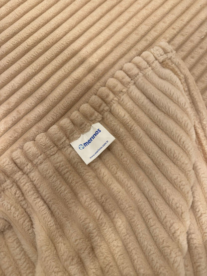 couverture beige 220/240CM avec 2 taies d d'oreiller