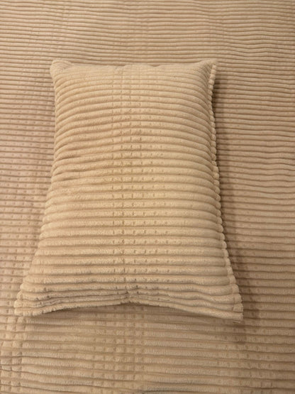 couverture beige 220/240CM avec 2 taies d d'oreiller