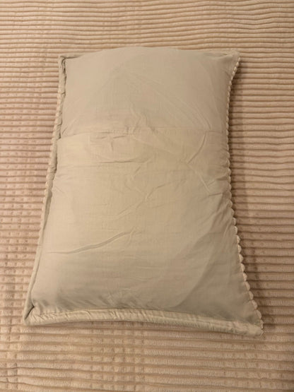 couverture beige 220/240CM avec 2 taies d d'oreiller