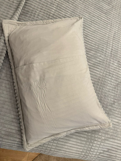 couverture GRIS  220/240CM avec 2 taies d d'oreiller