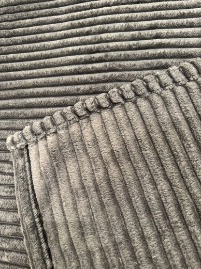 couverture anthracite 220/240CM avec 2 taies d d'oreiller