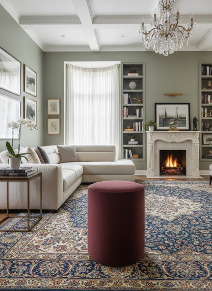 Pouf     terracotta foncé
