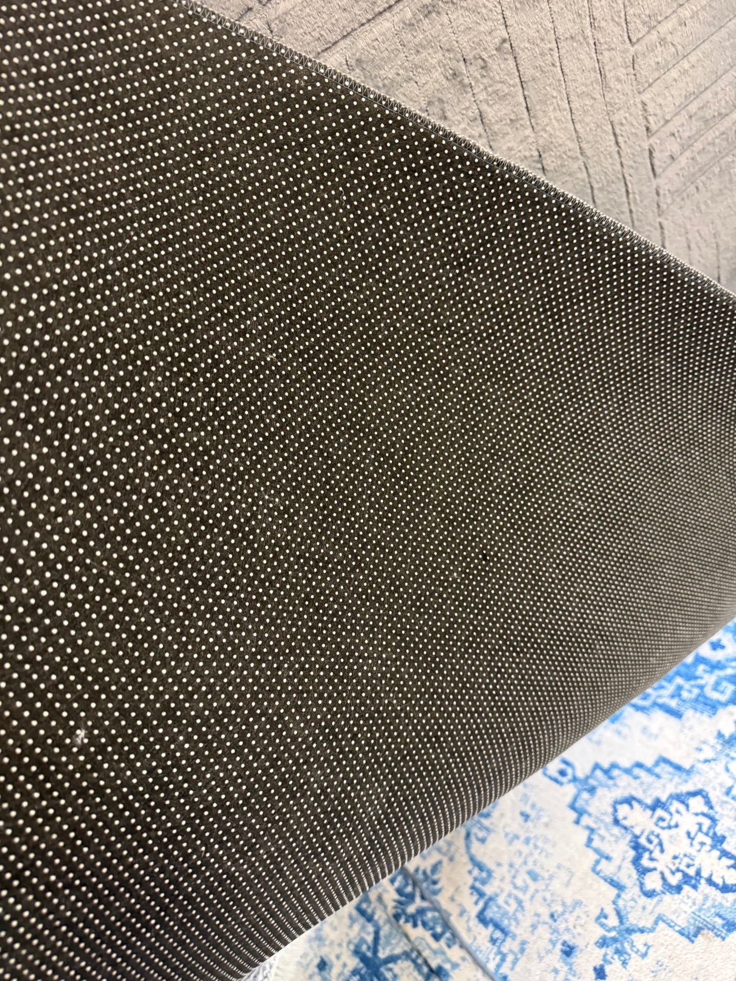 Tapis Genève doux lavable gris anthracite