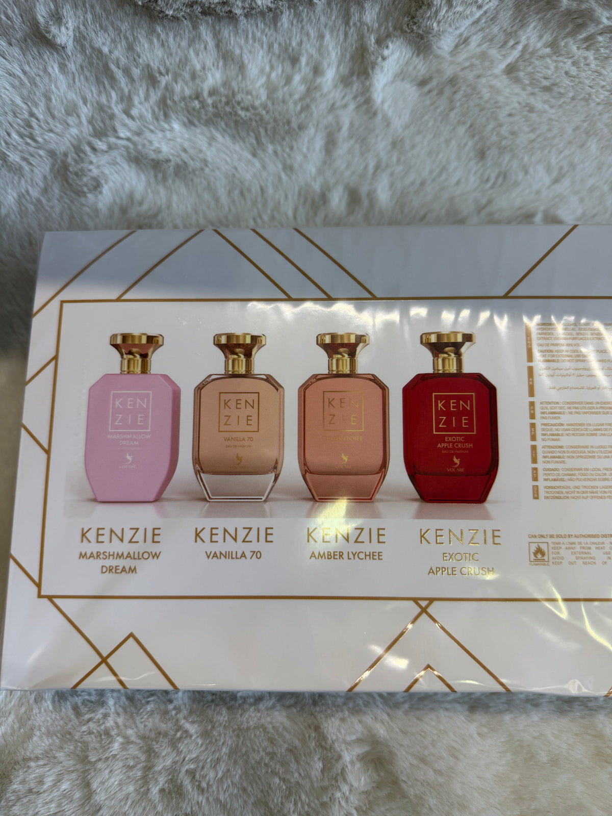 Coffret kenzie 4x25ml(marshmallow dream,vanilla70,Amber lychee,exotic Apple crush)