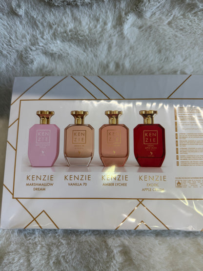 Coffret kenzie 4x25ml(marshmallow dream,vanilla70,Amber lychee,exotic Apple crush)