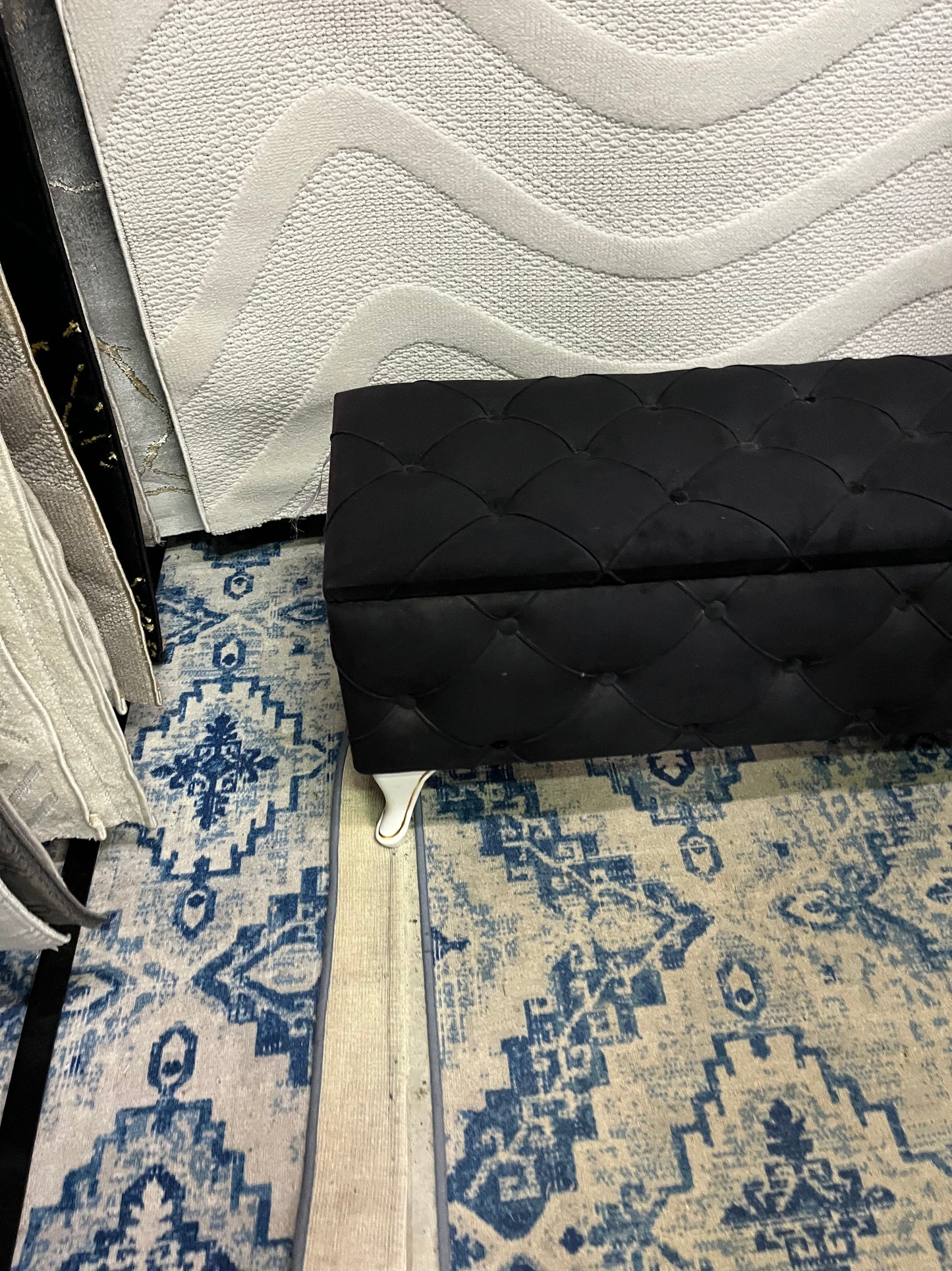 Banquette Coffre Capitonnée/noir