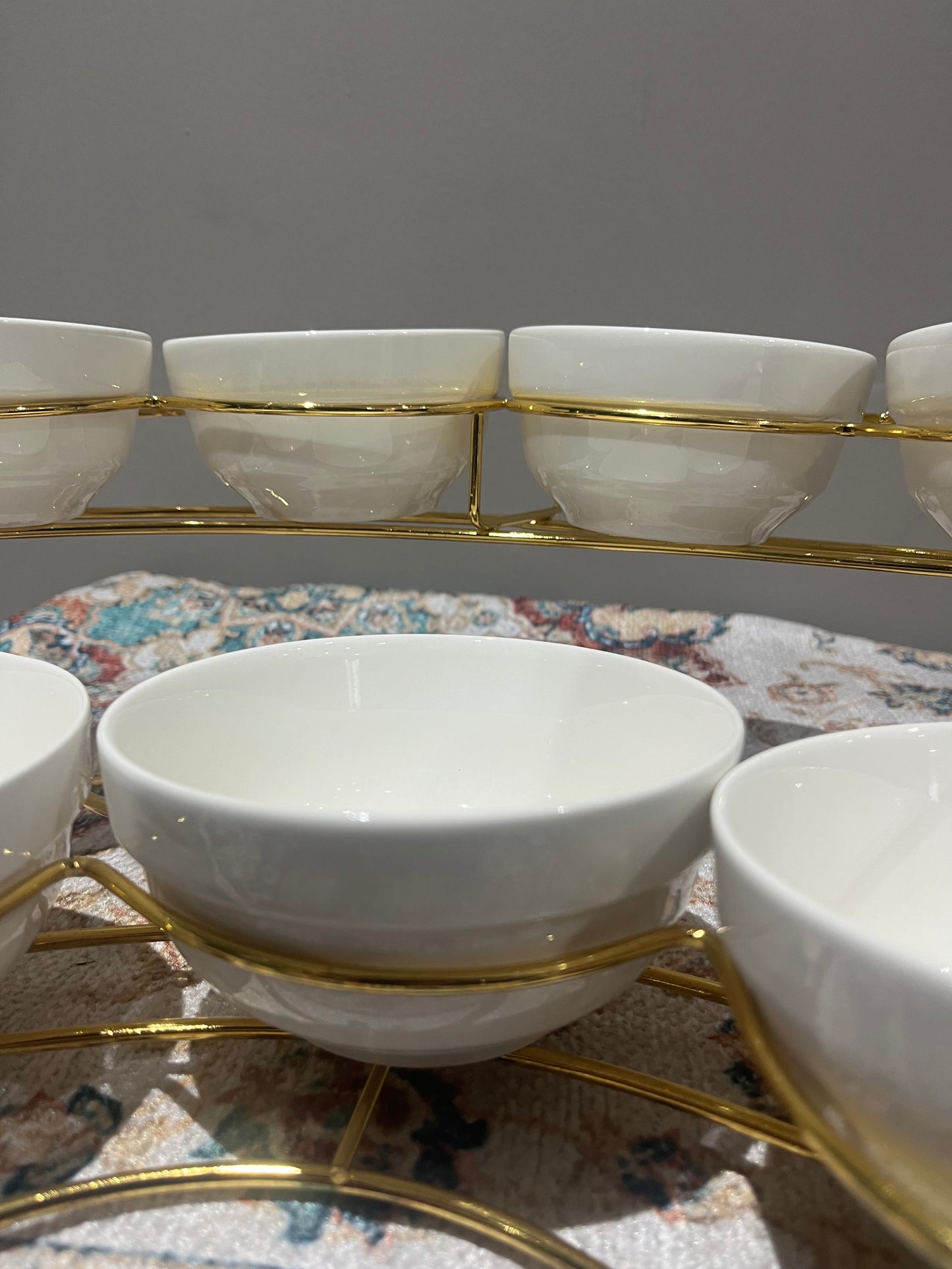 ✨ Ensemble de 8 bols  avec support doré – Élégance & Praticité