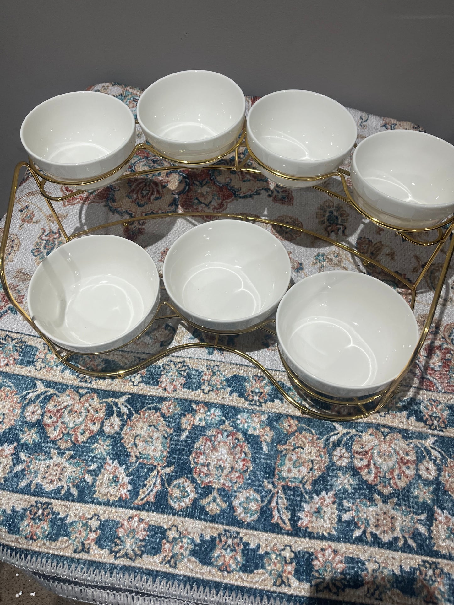 ✨ Ensemble de 8 bols  avec support doré – Élégance & Praticité